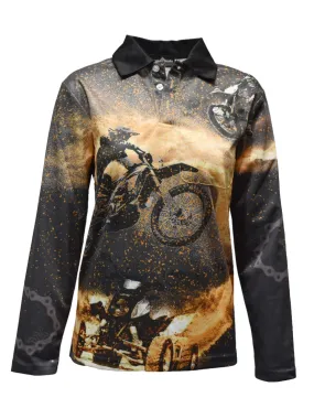 Adult Long Sleeve Sun Safe Shirts - Dirt Bikes