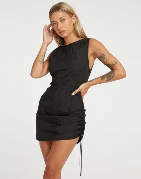 Ajime Mini Dress in Parachute Black