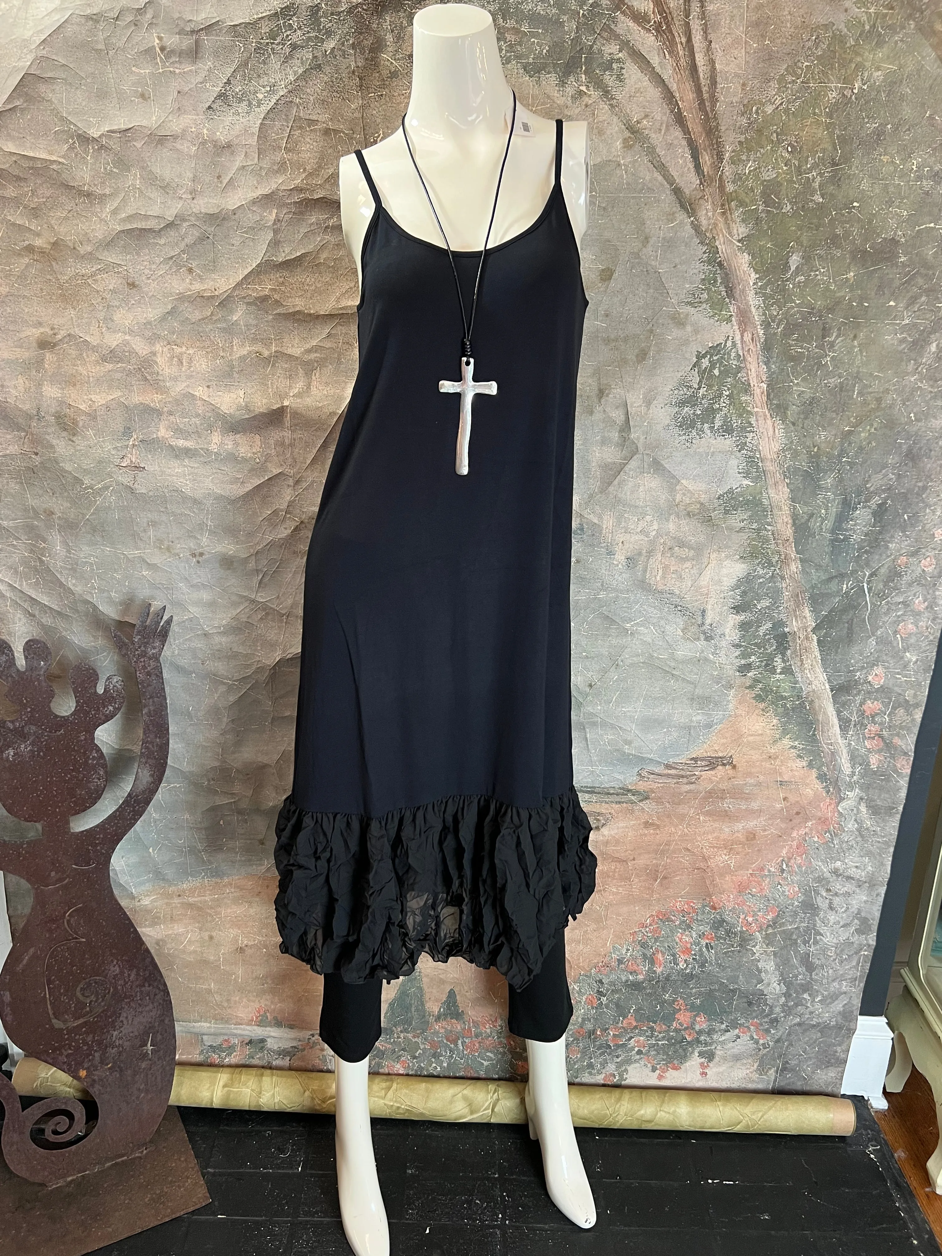 ALD-02 IYD Slip Dress-Black