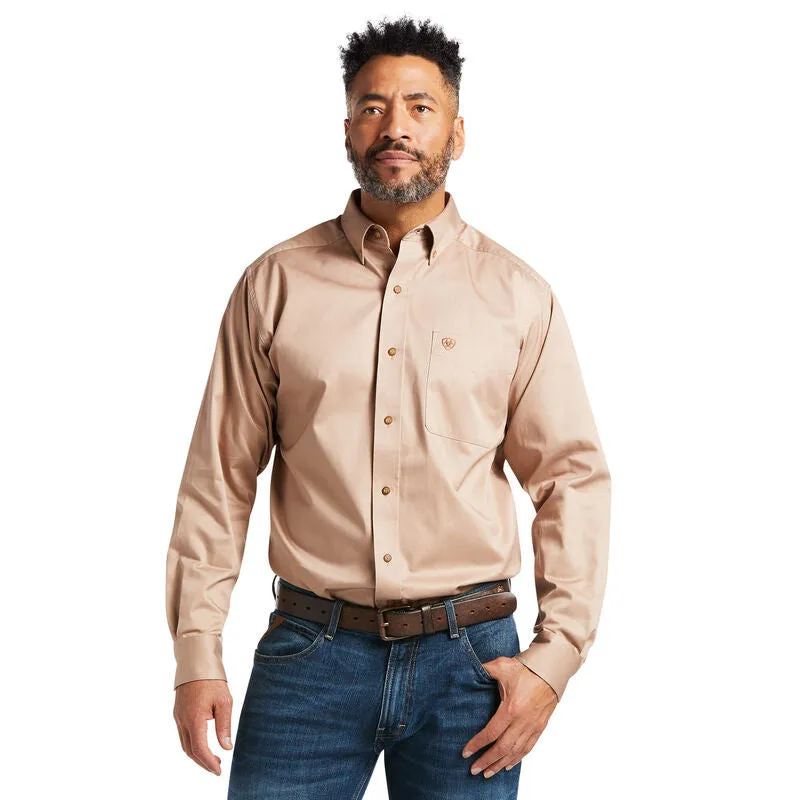 Ariat Mens L/S Solid Twill Classic Fit Shirt Style 10000505