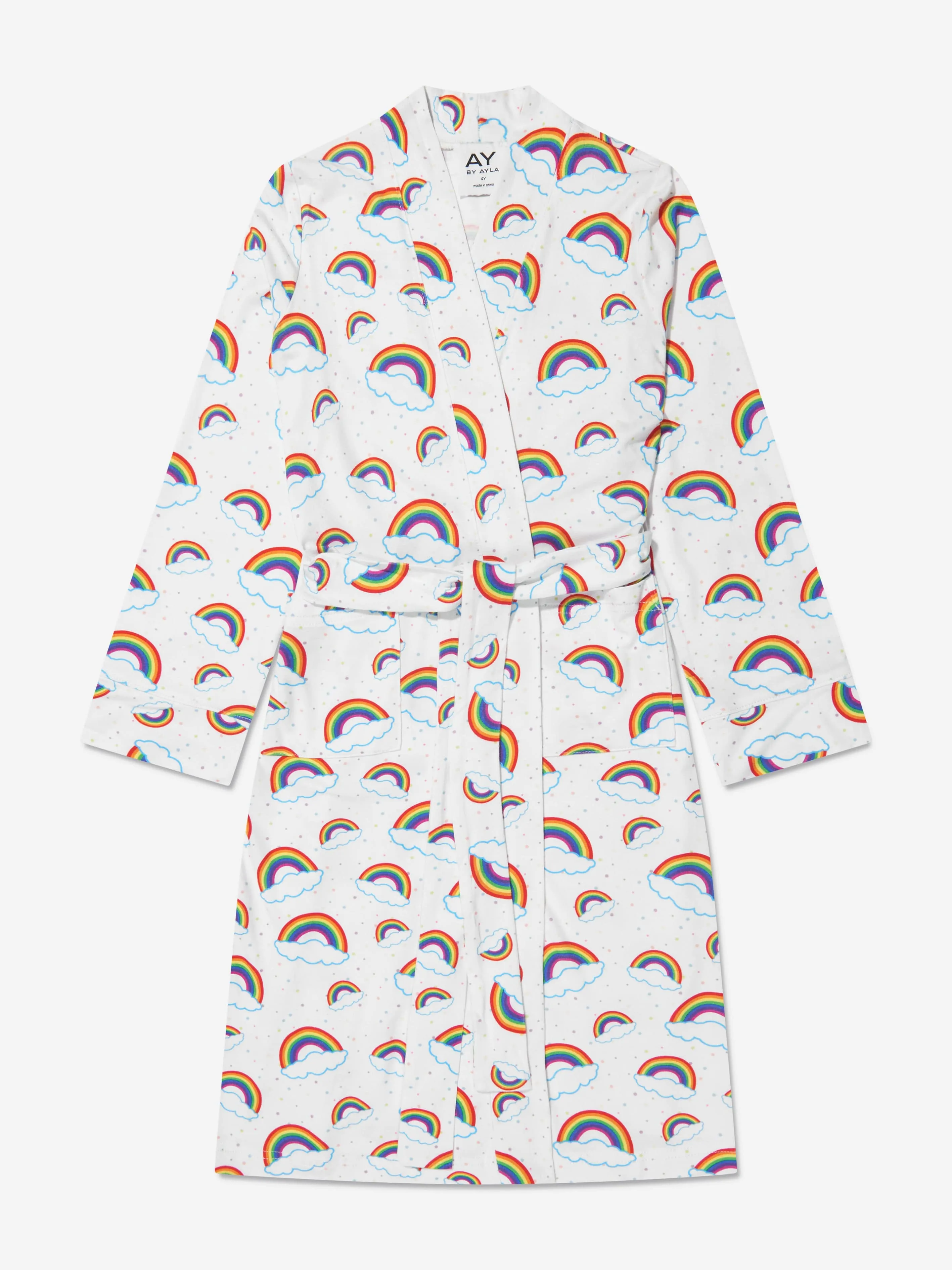 AY by AYLA Girls Rainbow Bathrobe in Multicolour