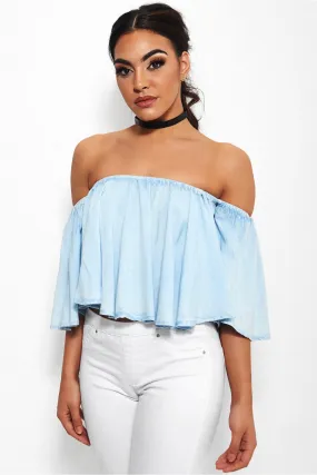 Christela Chambray Bardot Top