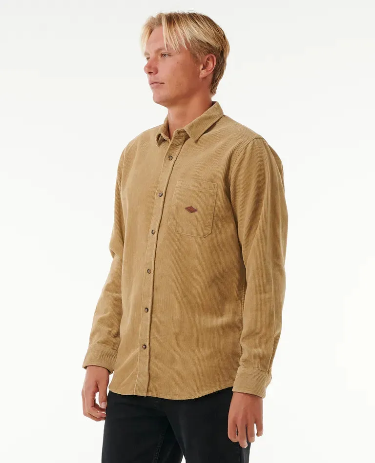 Classic Surf Cord L/S Shirt - Dark Khaki