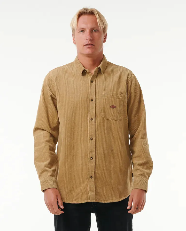 Classic Surf Cord L/S Shirt - Dark Khaki