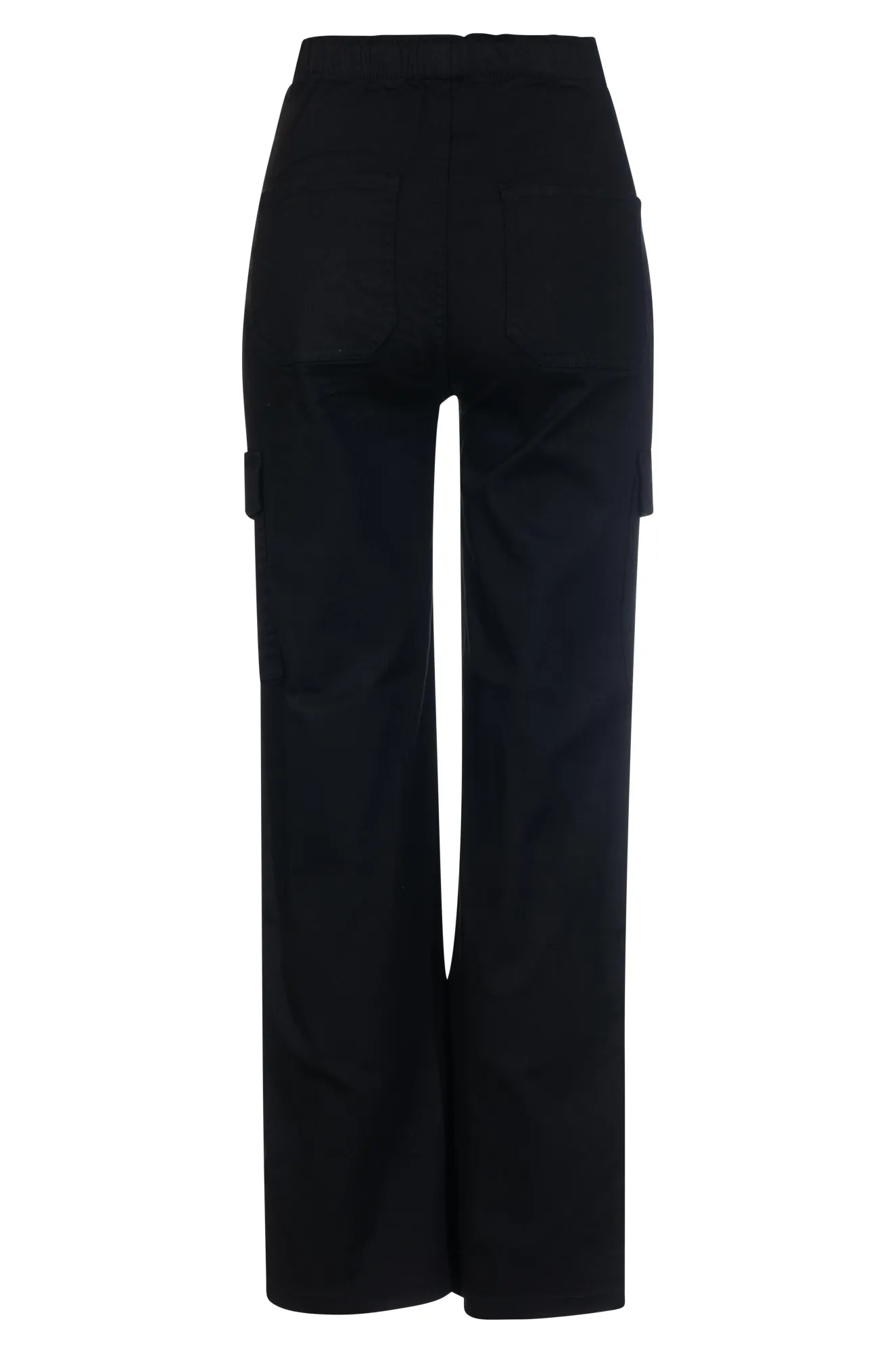 Coloured Denim paperbag waist Pants | Black | 6908ZZ