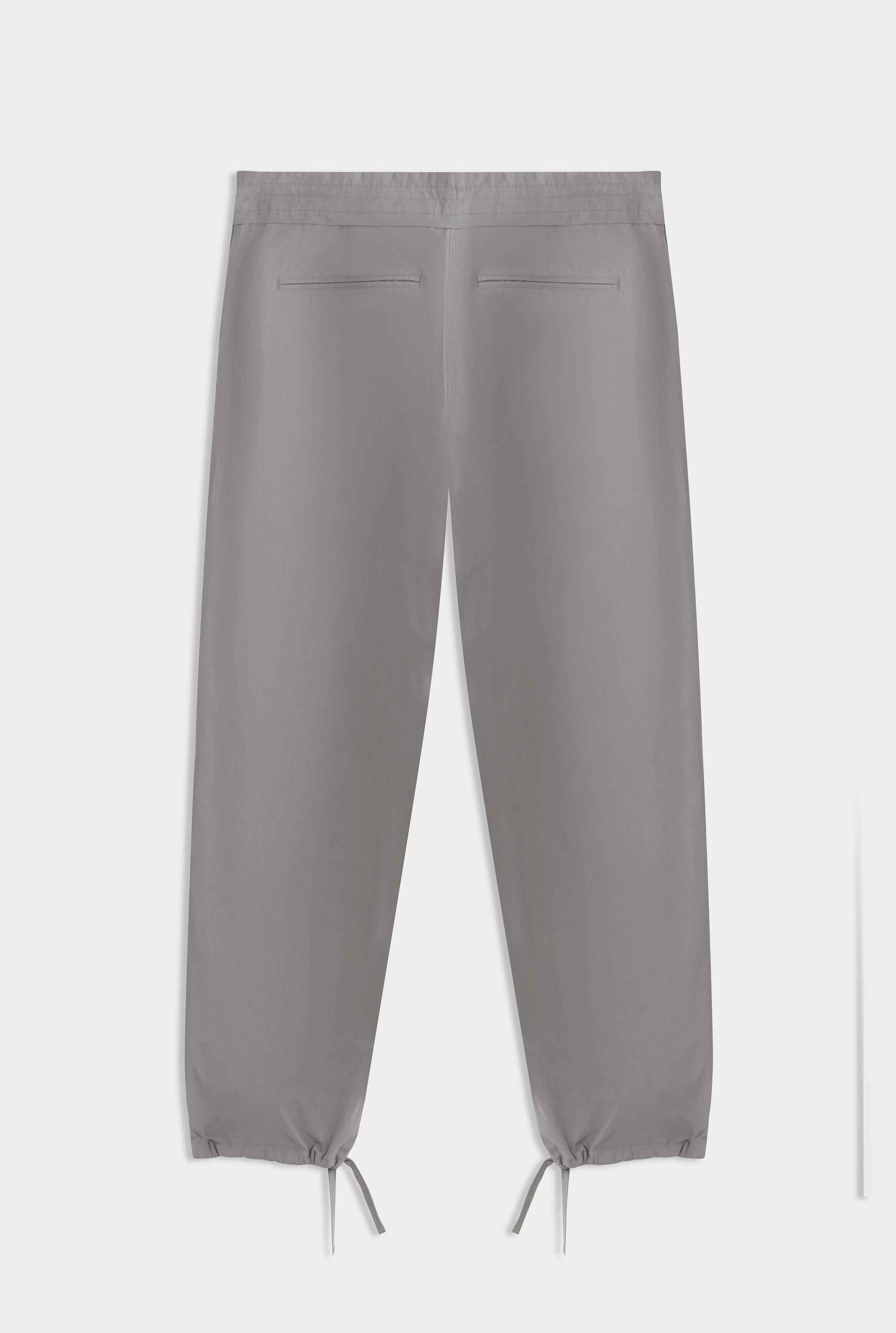 Cotton Paperbag Trouser - Steel Grey