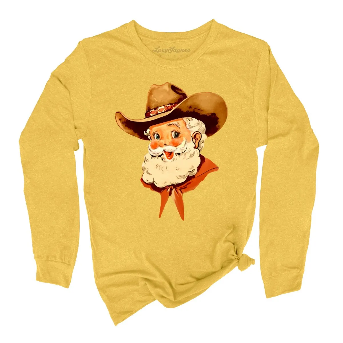 Cowboy Santa Long Sleeve Tee