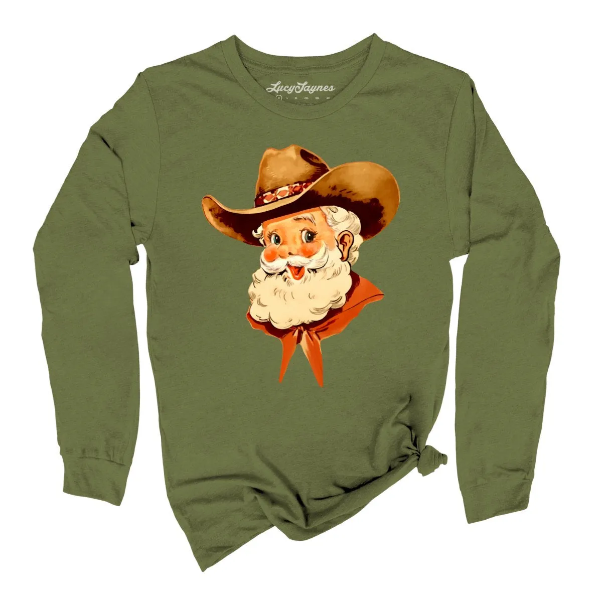 Cowboy Santa Long Sleeve Tee