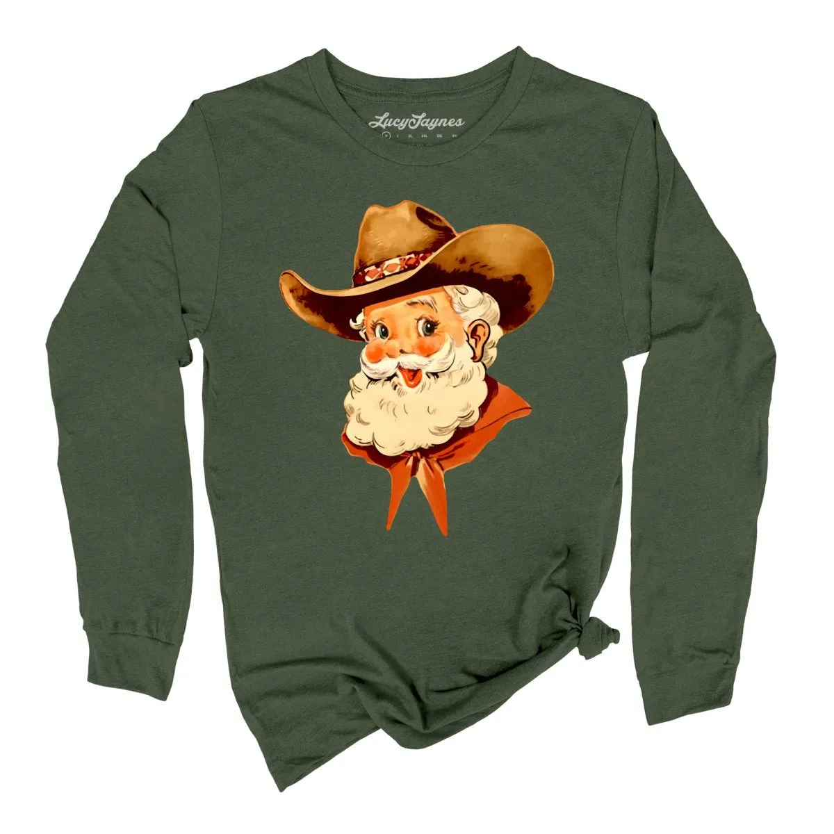 Cowboy Santa Long Sleeve Tee