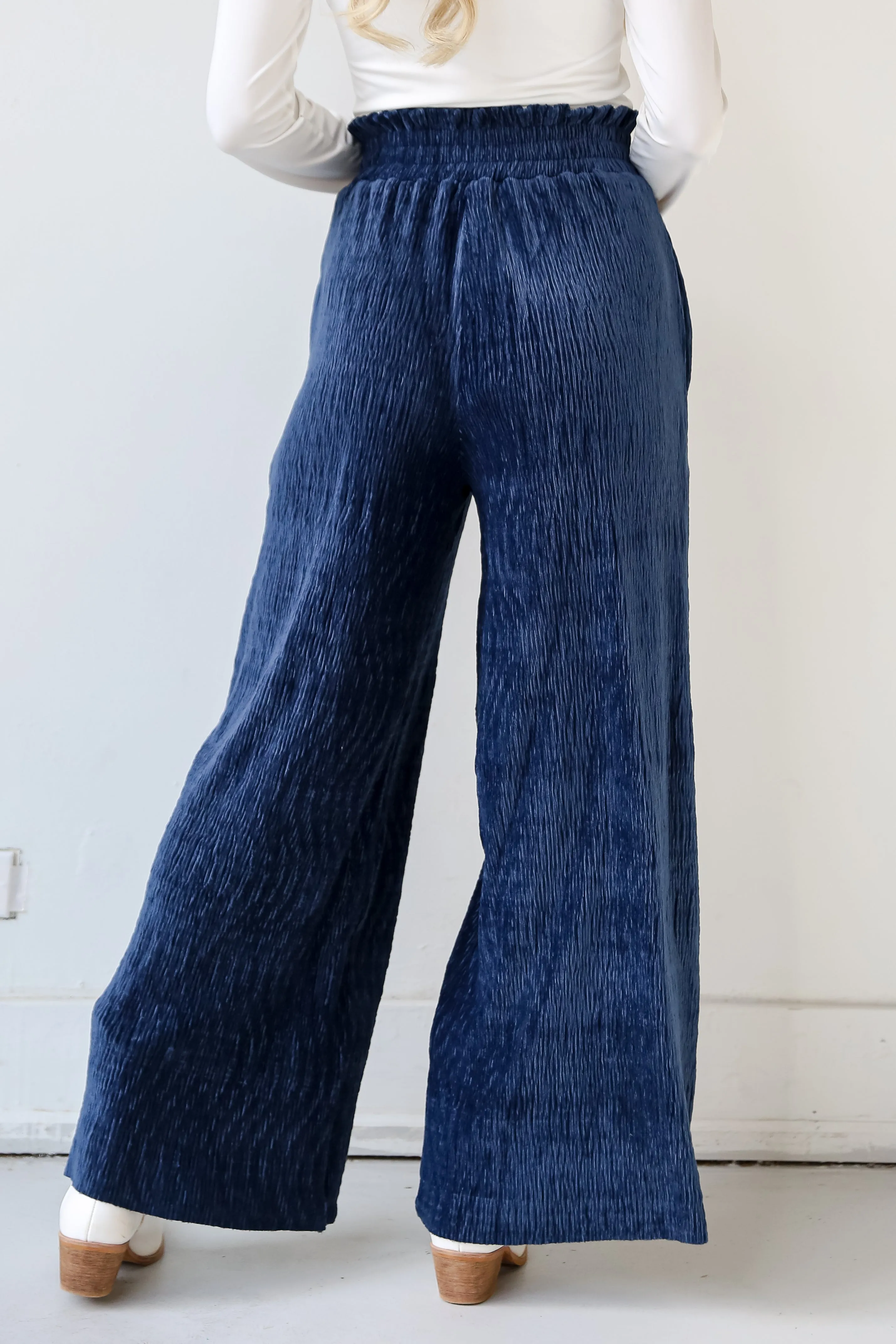 FINAL SALE - Flawless Behavior Velvet Plisse Pants - DU DEAL