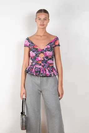 Floral Peplum Top 02