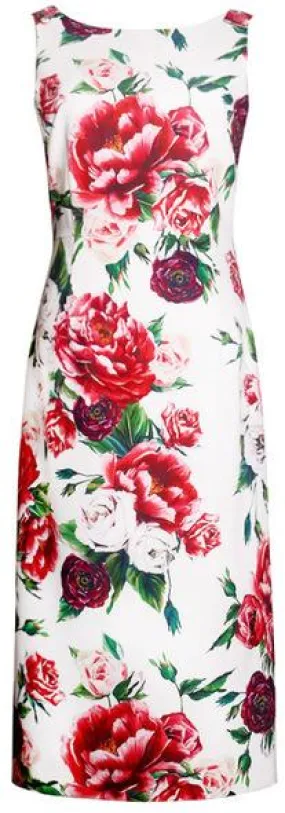 Floral-Print Sheath Pencil Dress