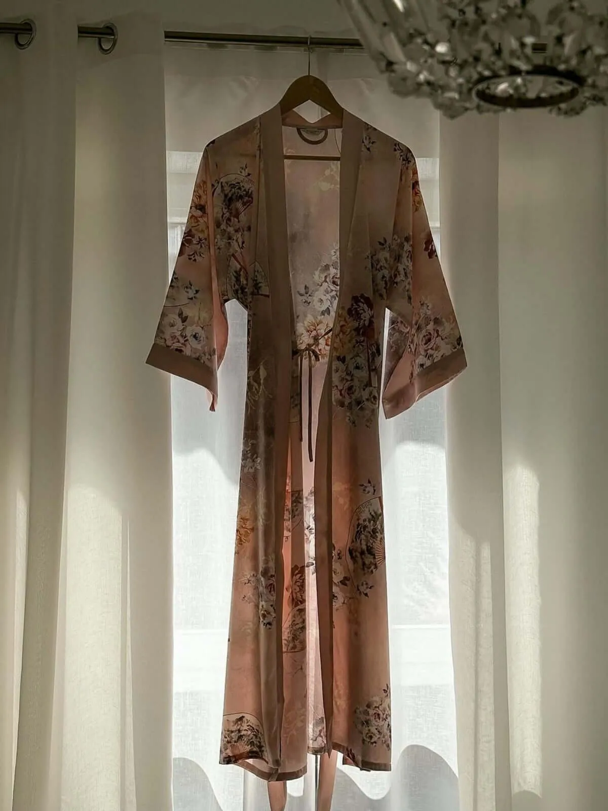 Folding Fan Kimono Robe