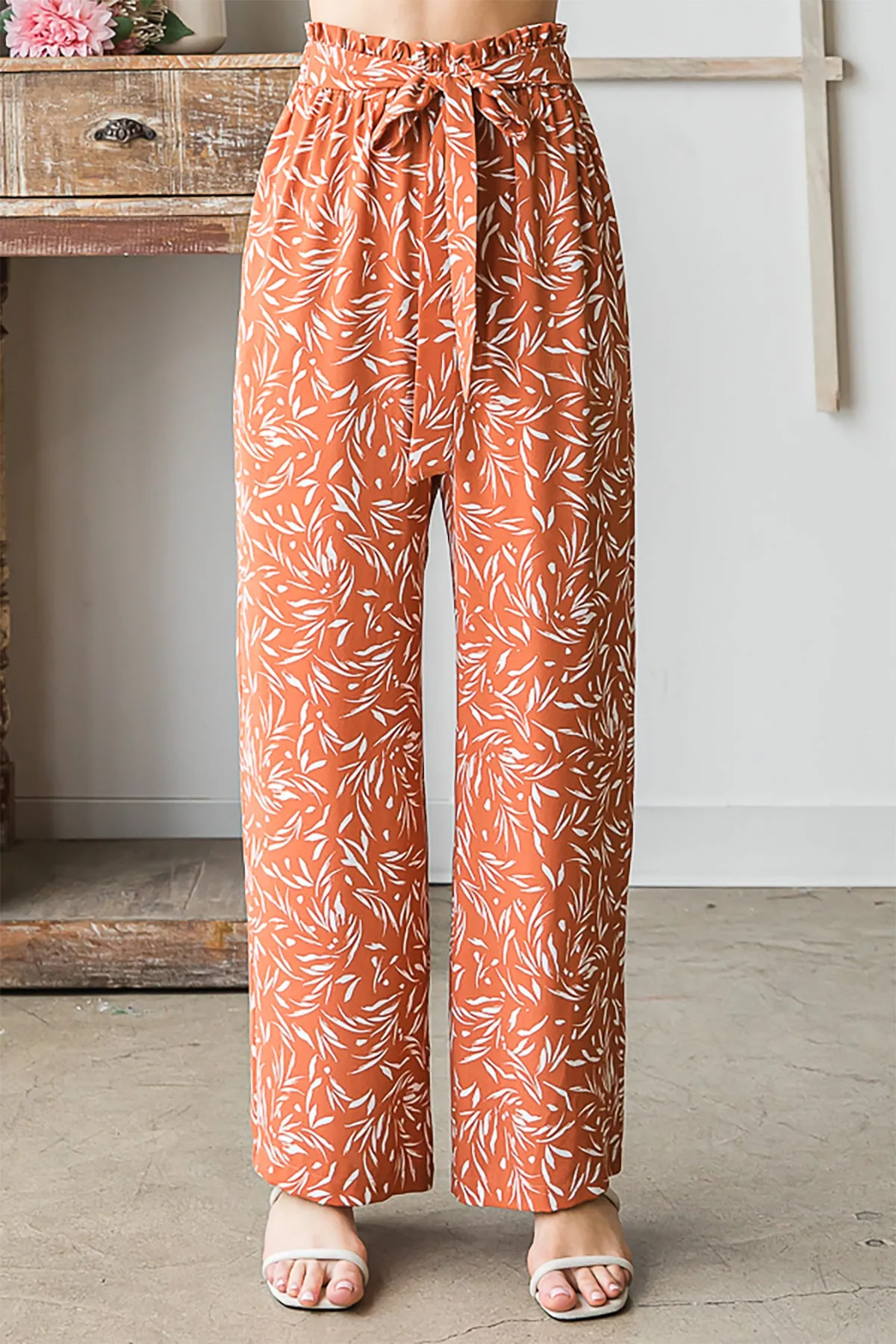 GEOMETRIC PRINT CASUAL PANTS 2-2-2