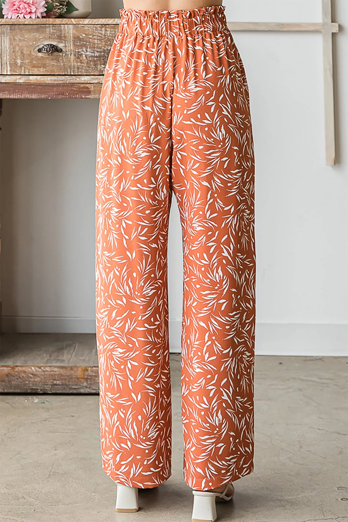 GEOMETRIC PRINT CASUAL PANTS 2-2-2