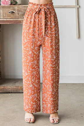 GEOMETRIC PRINT CASUAL PANTS 2-2-2