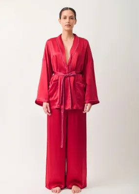 Joy Washable Silk Wrap Robe Top