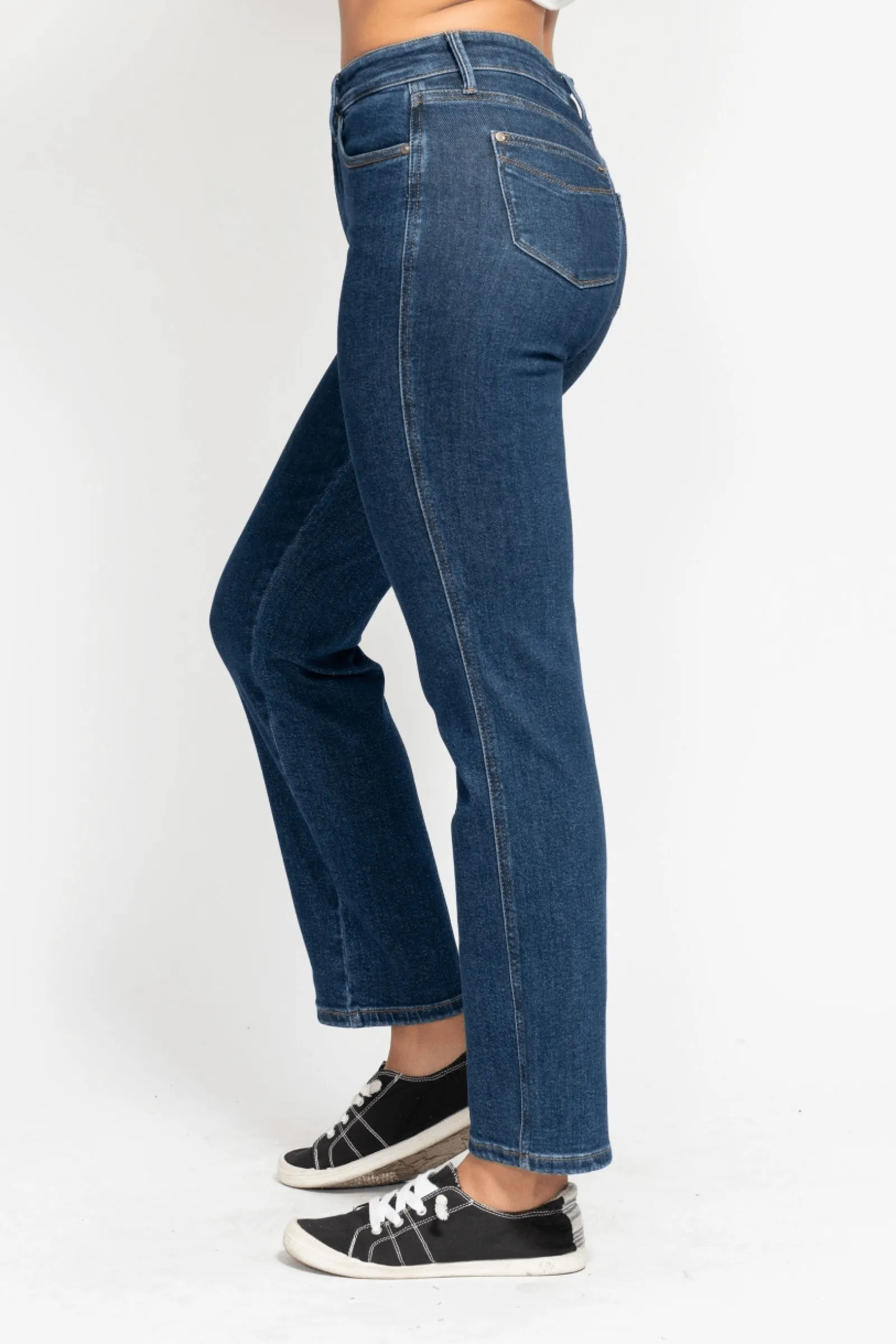 Judy Blue Mckenzie High Rise Tummy Control Top Straight Regular & Plus Sizes | sleekdenim.com