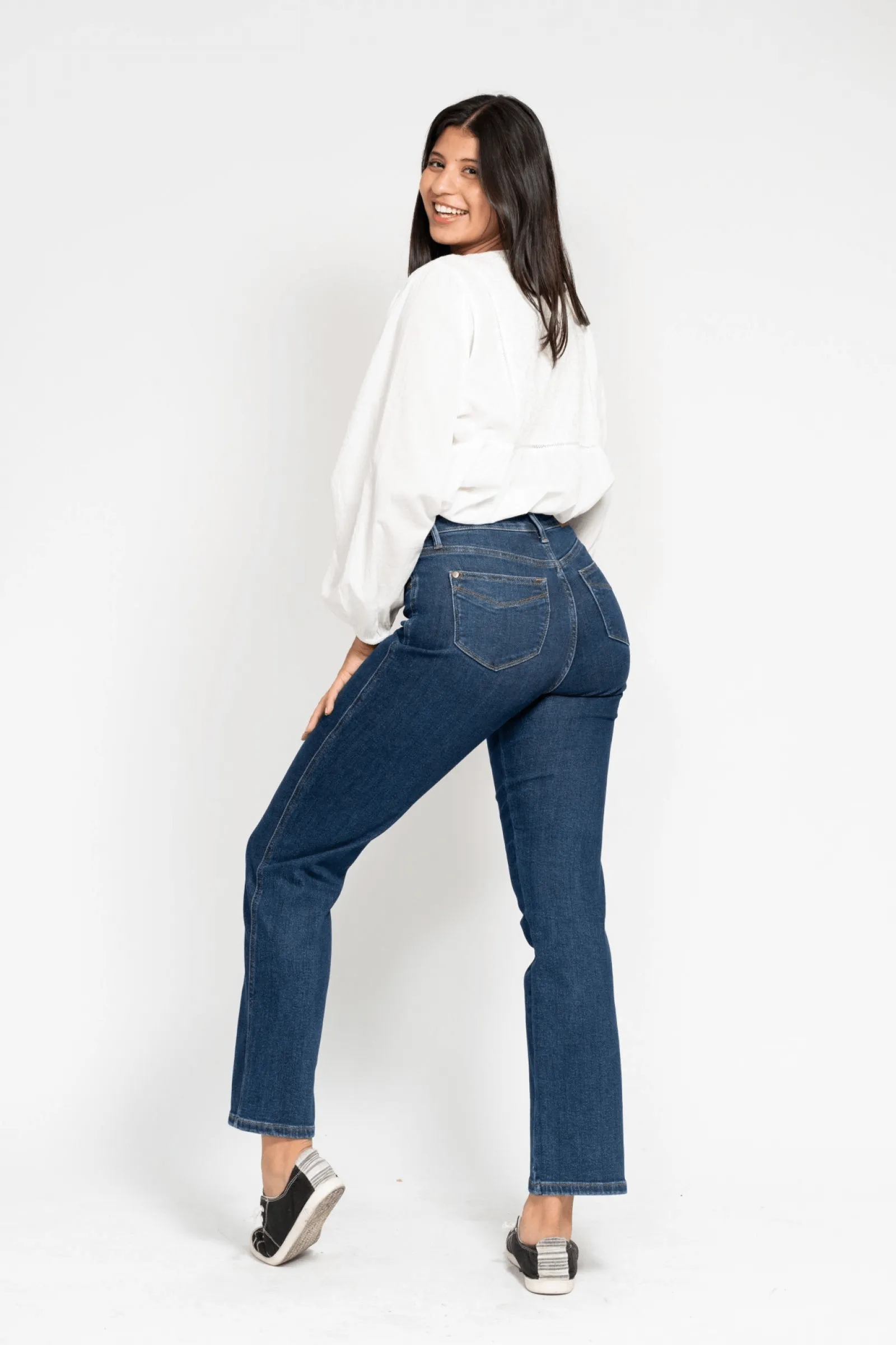 Judy Blue Mckenzie High Rise Tummy Control Top Straight Regular & Plus Sizes | sleekdenim.com