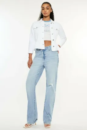 Kancan Distressed High Waist Straight Jeans