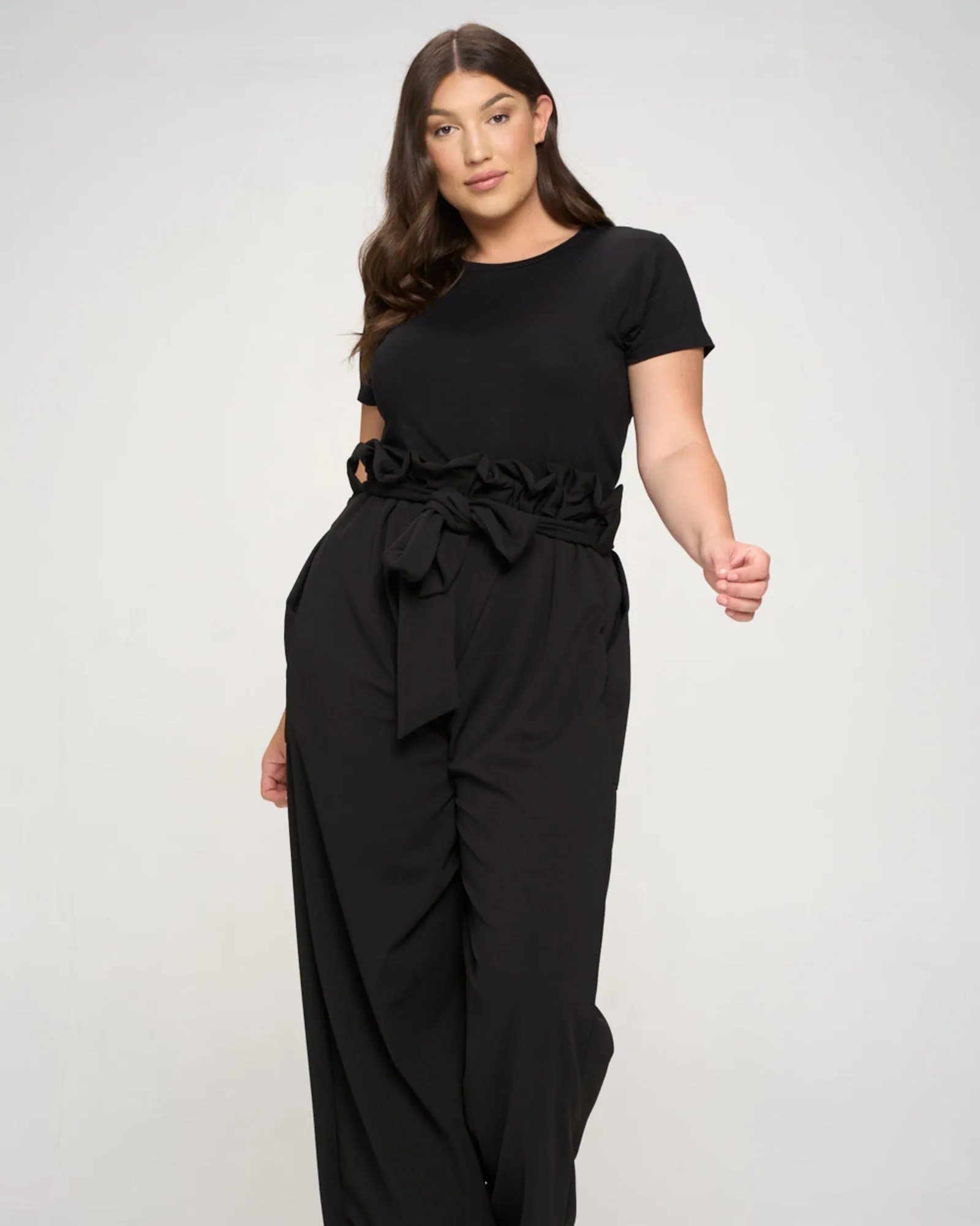 Kathleen Paperbag Pants | Black