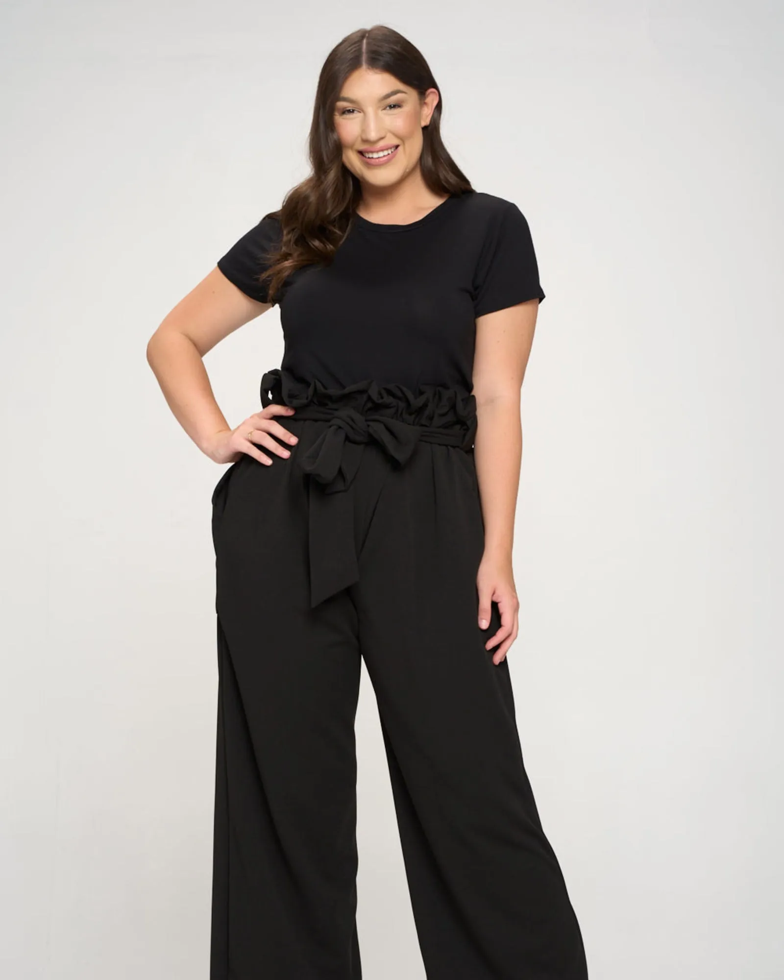 Kathleen Paperbag Pants | Black