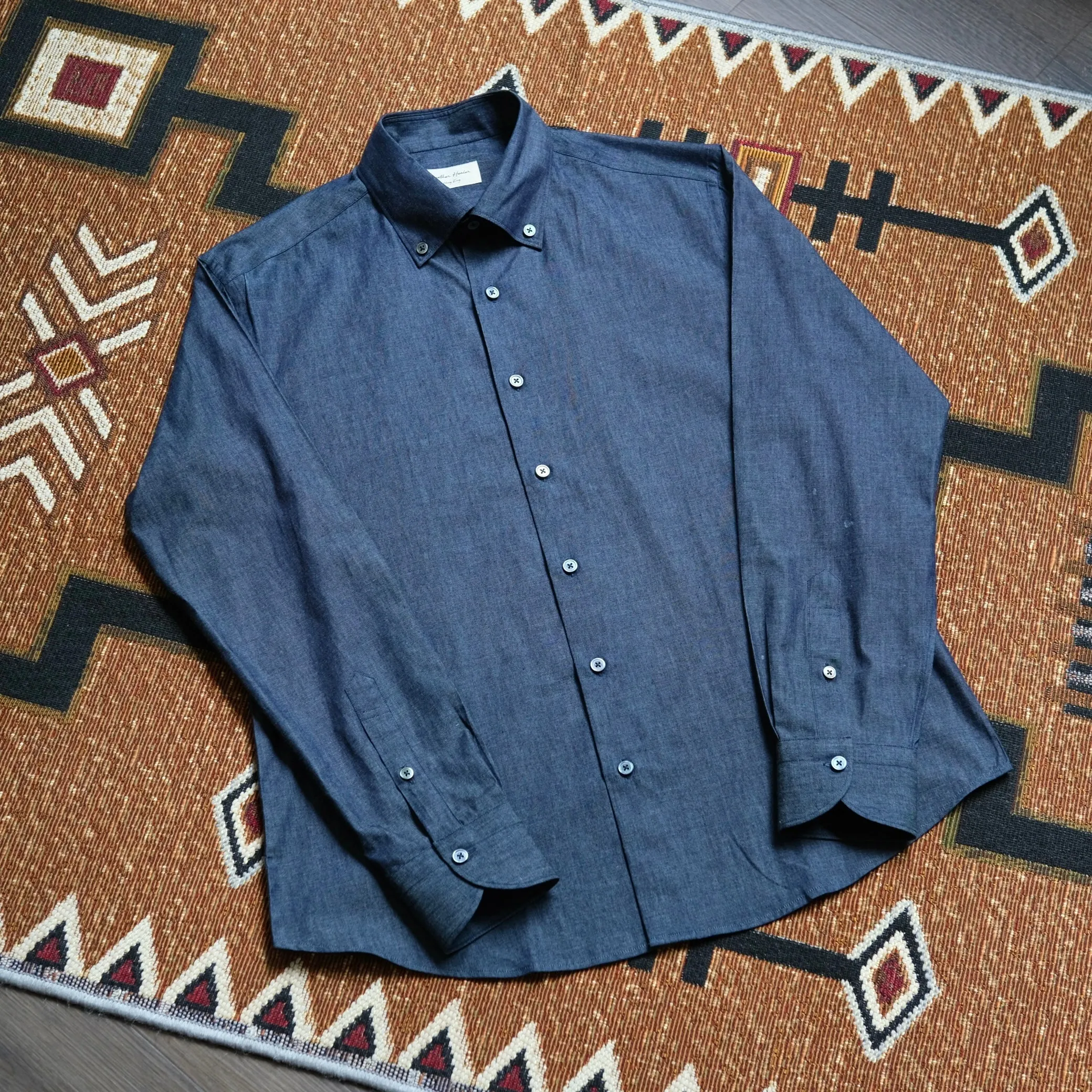 Leather Healer Denim Button-Down Shirt