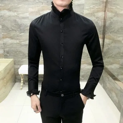 Long Sleeve Men Shirt High