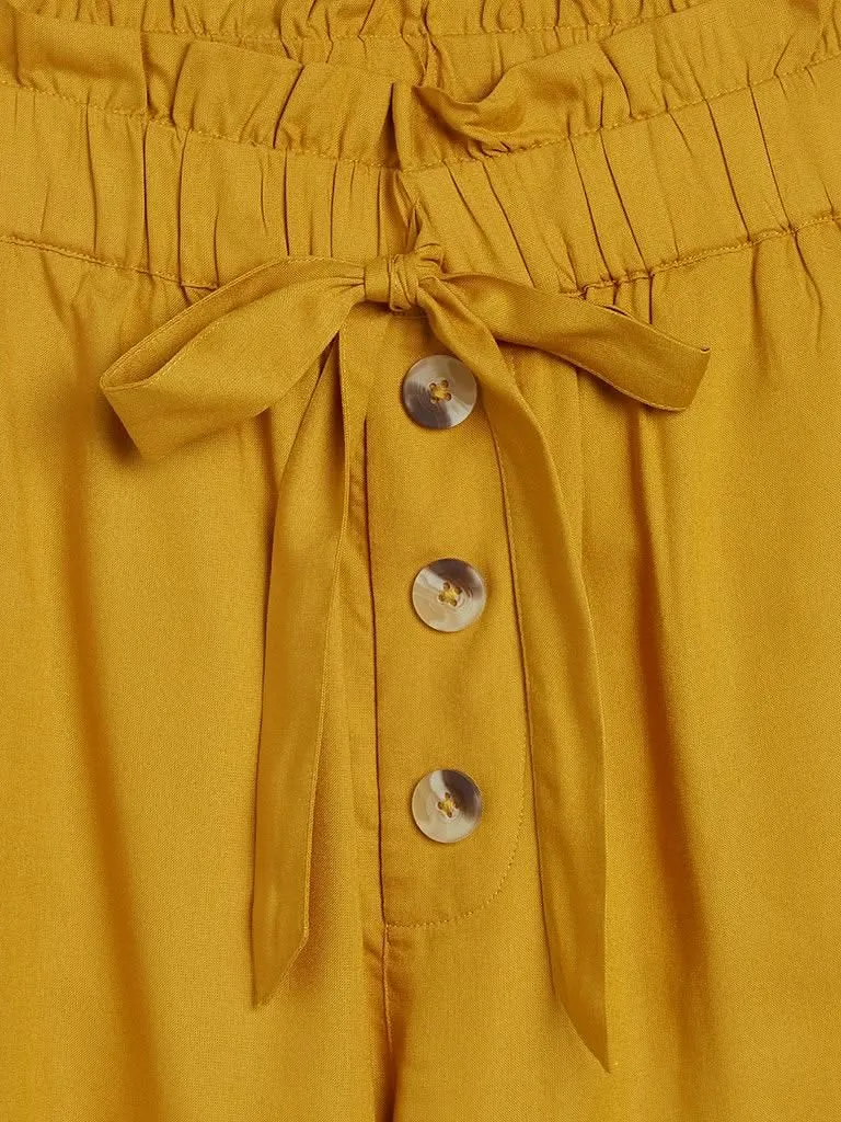 LOV Mustard Claudine Paperbag Trousers