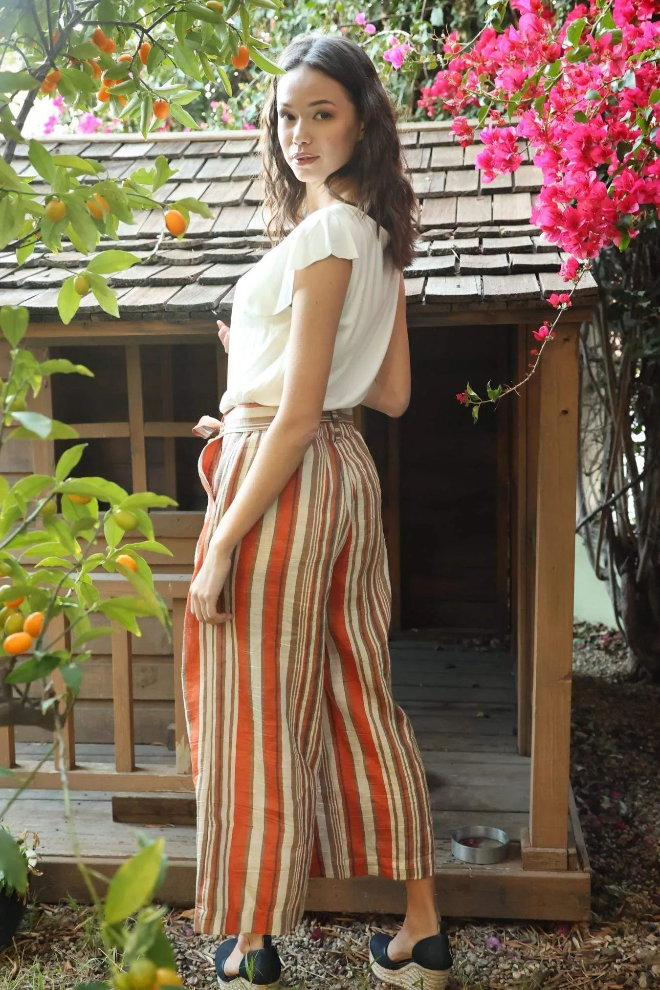 Lucas Pant-Creamsicle Stripe Orange