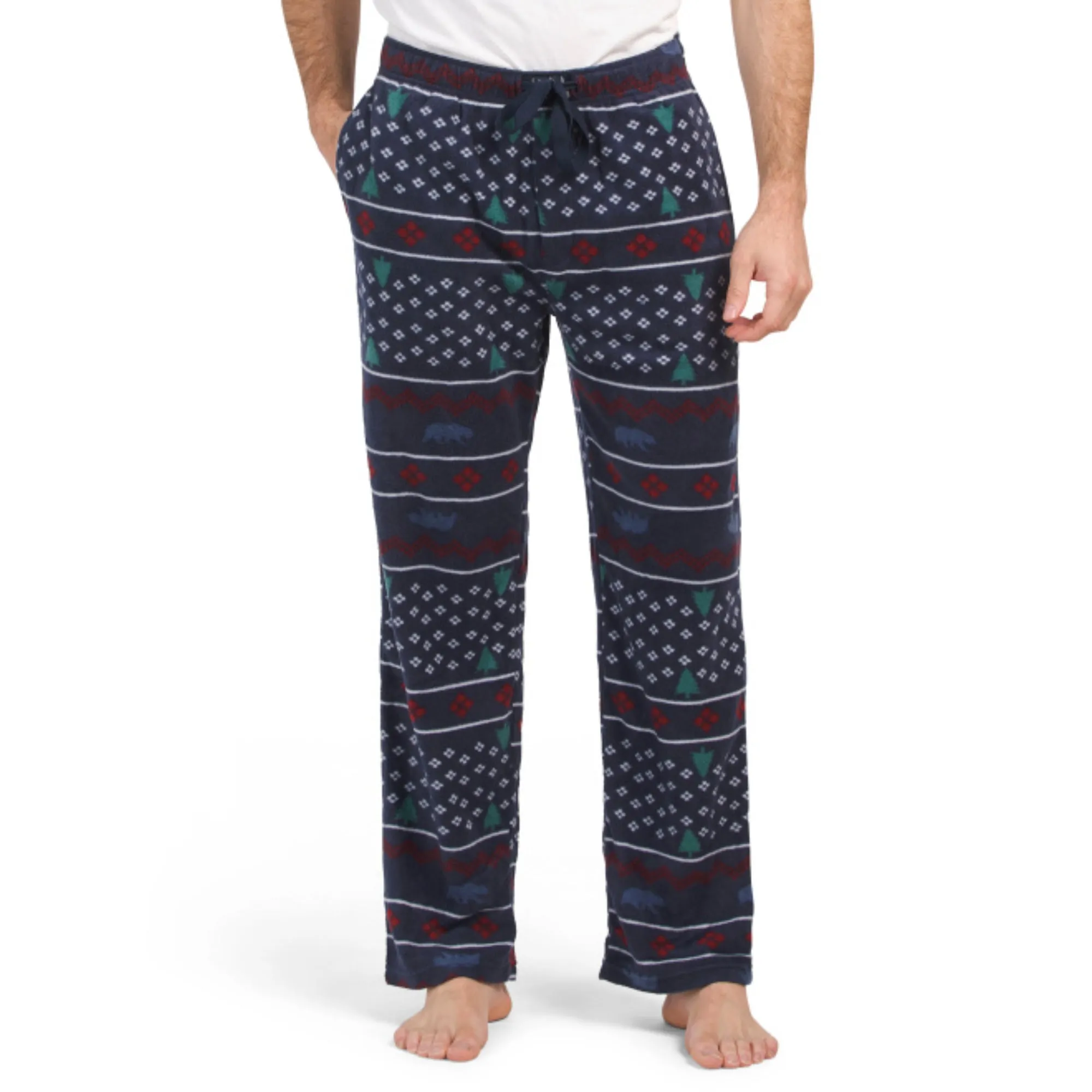 Lucky Brand Men's Soft Fleece Printed PJ Loungewear Sleep Pants