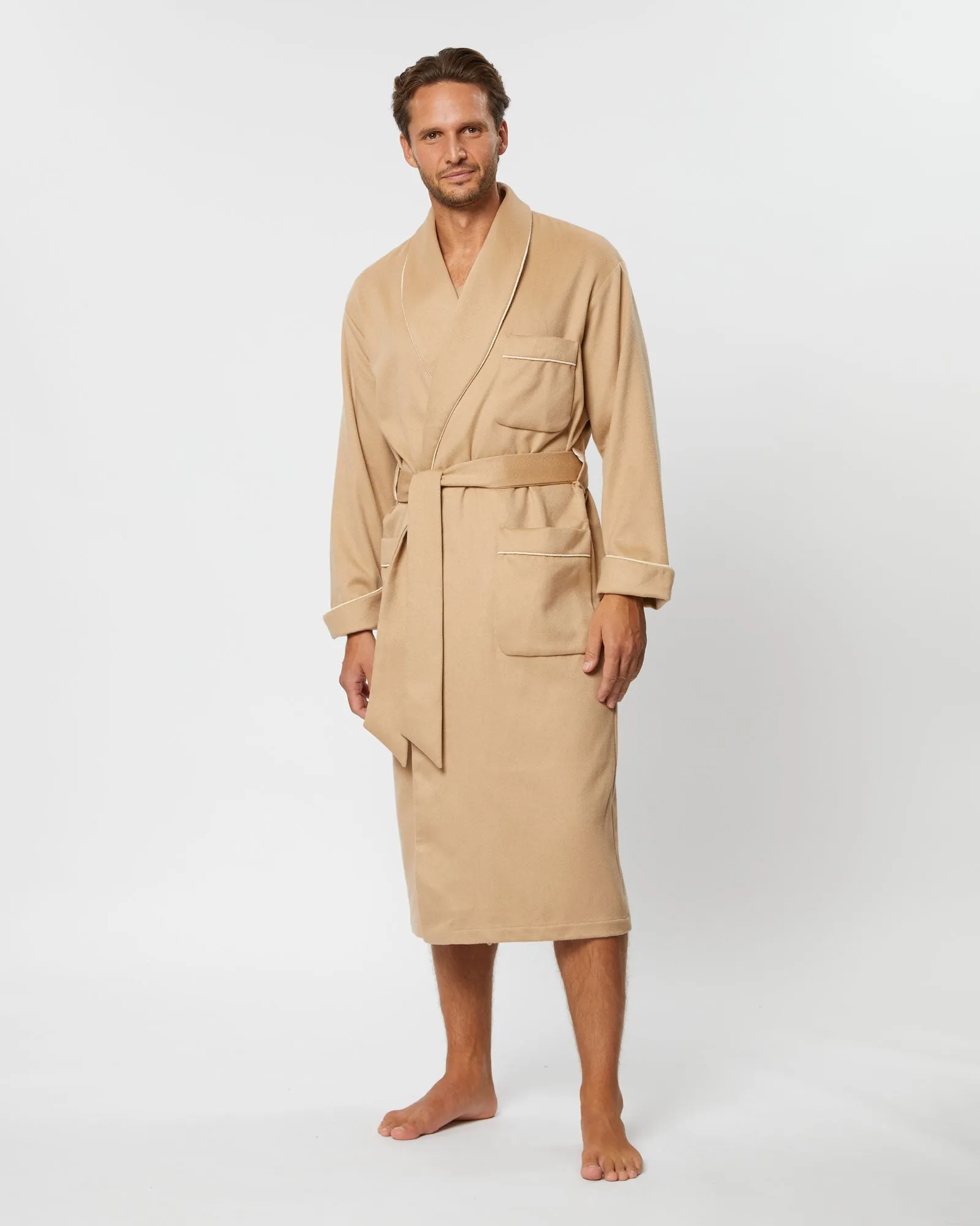 Men's Cashmere Robe - Camel