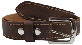 Men's Light Brown Full Grain Genuine Leather Classic Dress Belt with Removable Buckle LSL1801