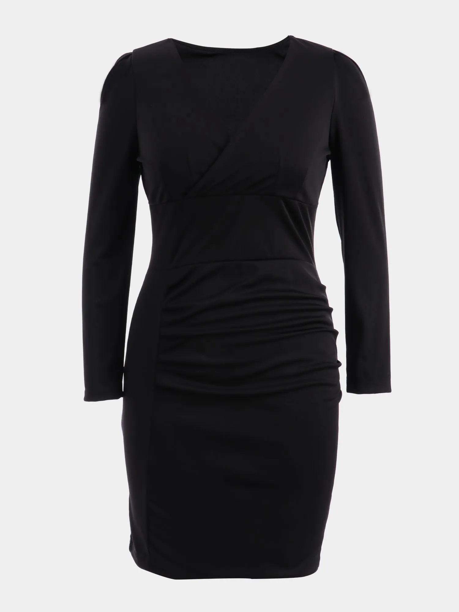 Midsize Mature Deep-V Neck Wrap Dress