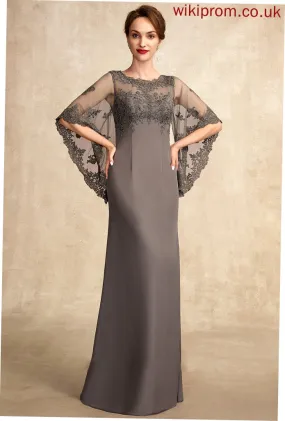 Mother of the Bride Dresses Mother Scoop Neck Dress Floor-Length Chiffon Lace Bride the Sheath/Column of Kayleigh