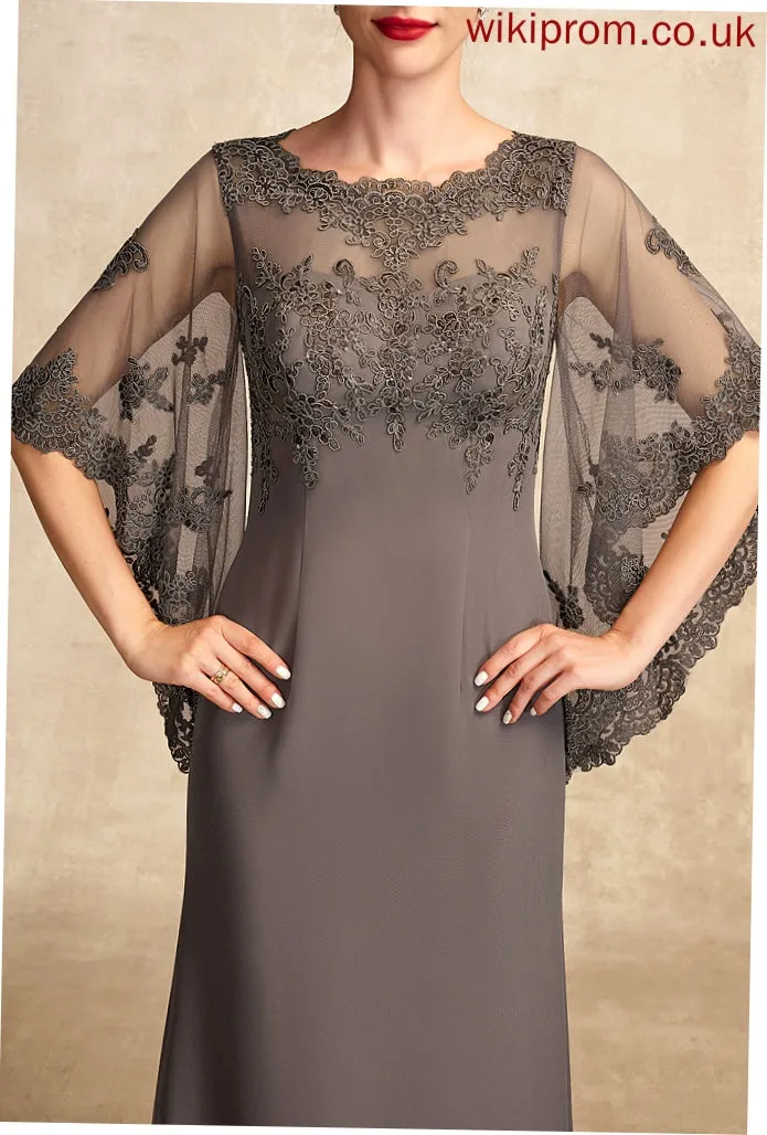 Mother of the Bride Dresses Mother Scoop Neck Dress Floor-Length Chiffon Lace Bride the Sheath/Column of Kayleigh