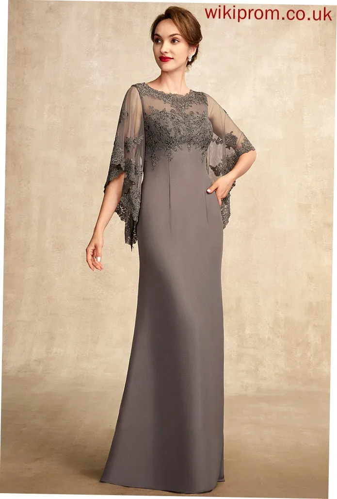 Mother of the Bride Dresses Mother Scoop Neck Dress Floor-Length Chiffon Lace Bride the Sheath/Column of Kayleigh