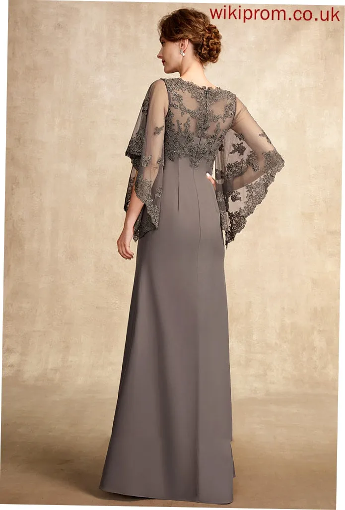 Mother of the Bride Dresses Mother Scoop Neck Dress Floor-Length Chiffon Lace Bride the Sheath/Column of Kayleigh