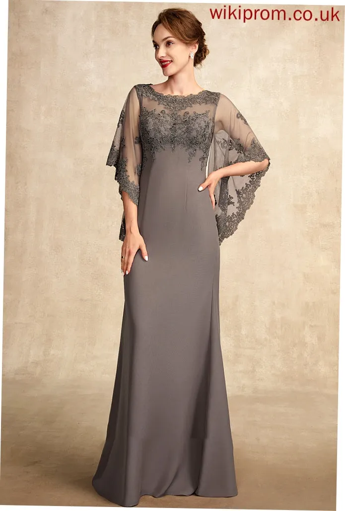 Mother of the Bride Dresses Mother Scoop Neck Dress Floor-Length Chiffon Lace Bride the Sheath/Column of Kayleigh