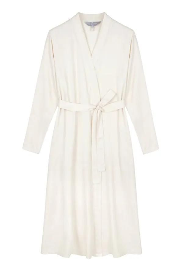 Mulberry Silk Robe - Ivory Natural