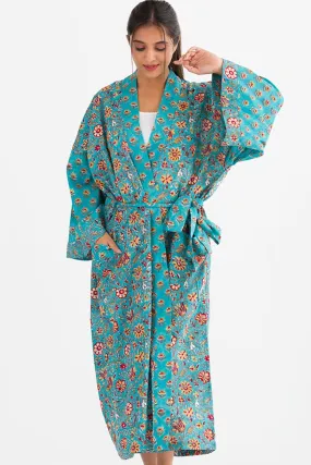 NEW! Long Cotton Robe - Peace and Harmony