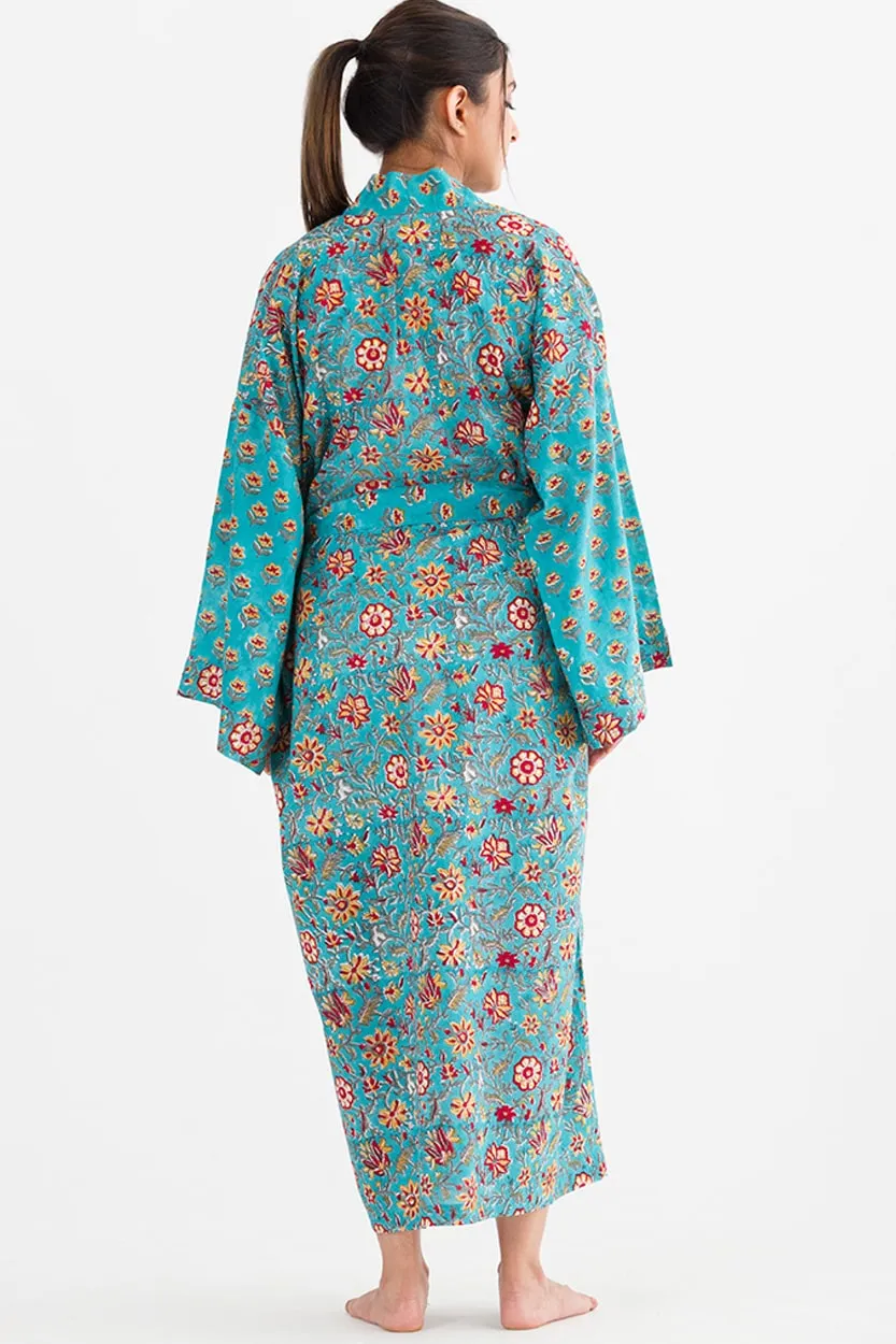 NEW! Long Cotton Robe - Peace and Harmony