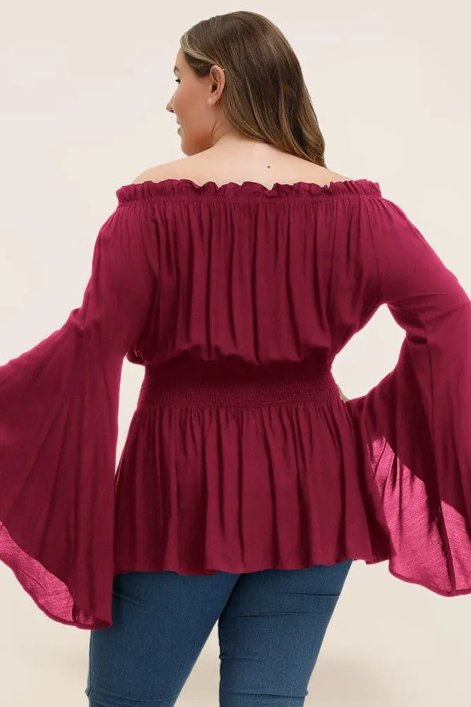 Off Shoulder Rayon Tops