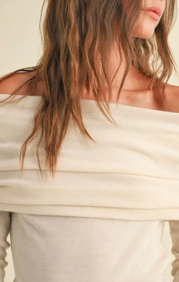 Off Shoulder Sweater Top