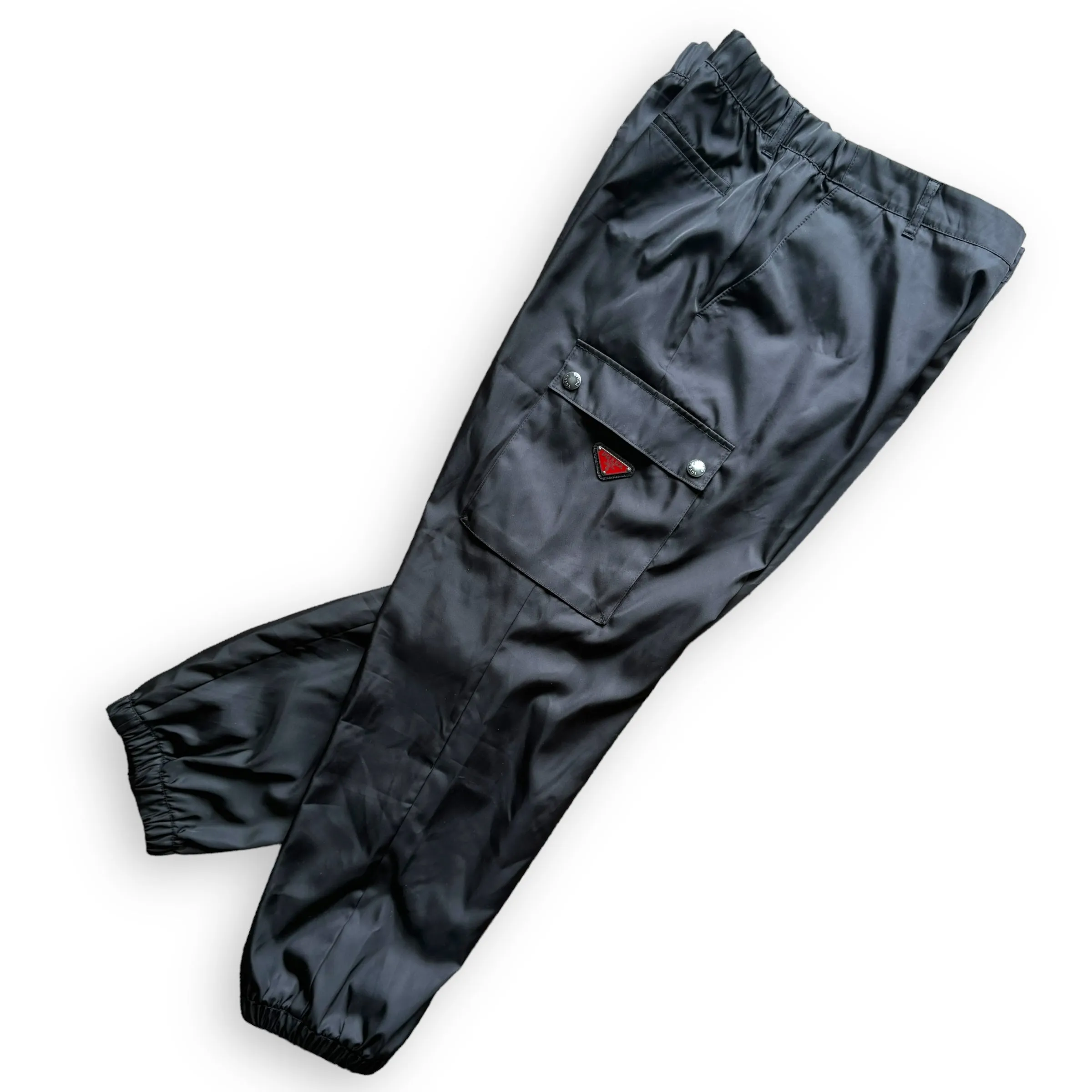 Prada Mainline Signature Nylon Cargo Trousers