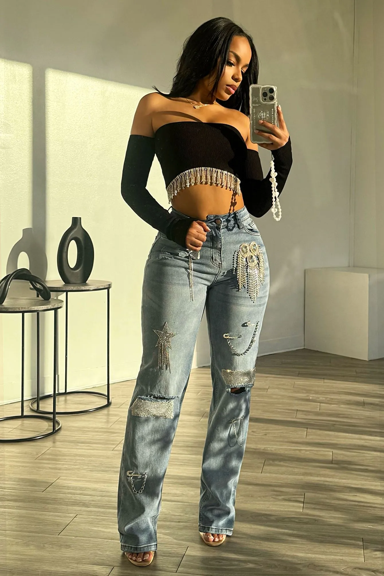 Secret Gem Rhinestone Jeans