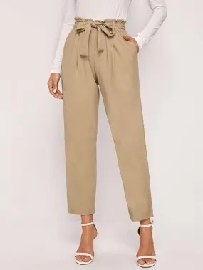 Self Tie Paperbag Waist Pants