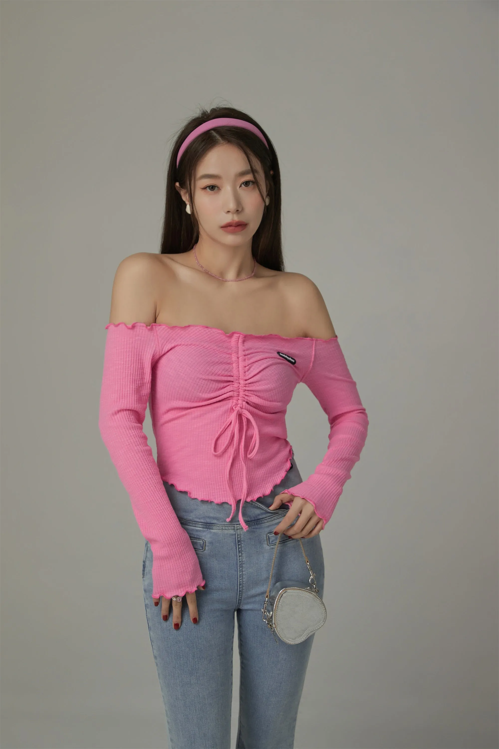 Shirring Off-Shoulder Top