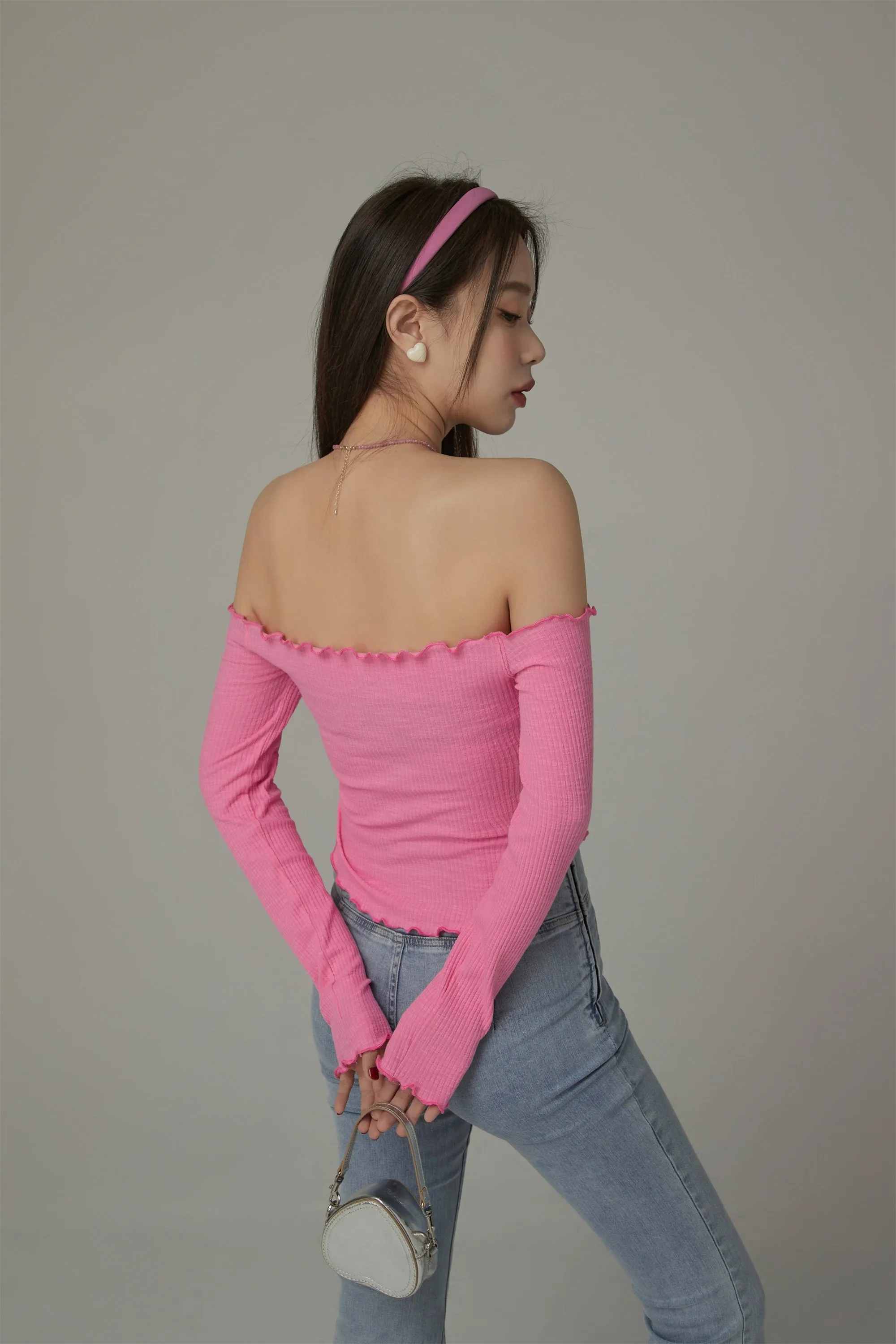 Shirring Off-Shoulder Top