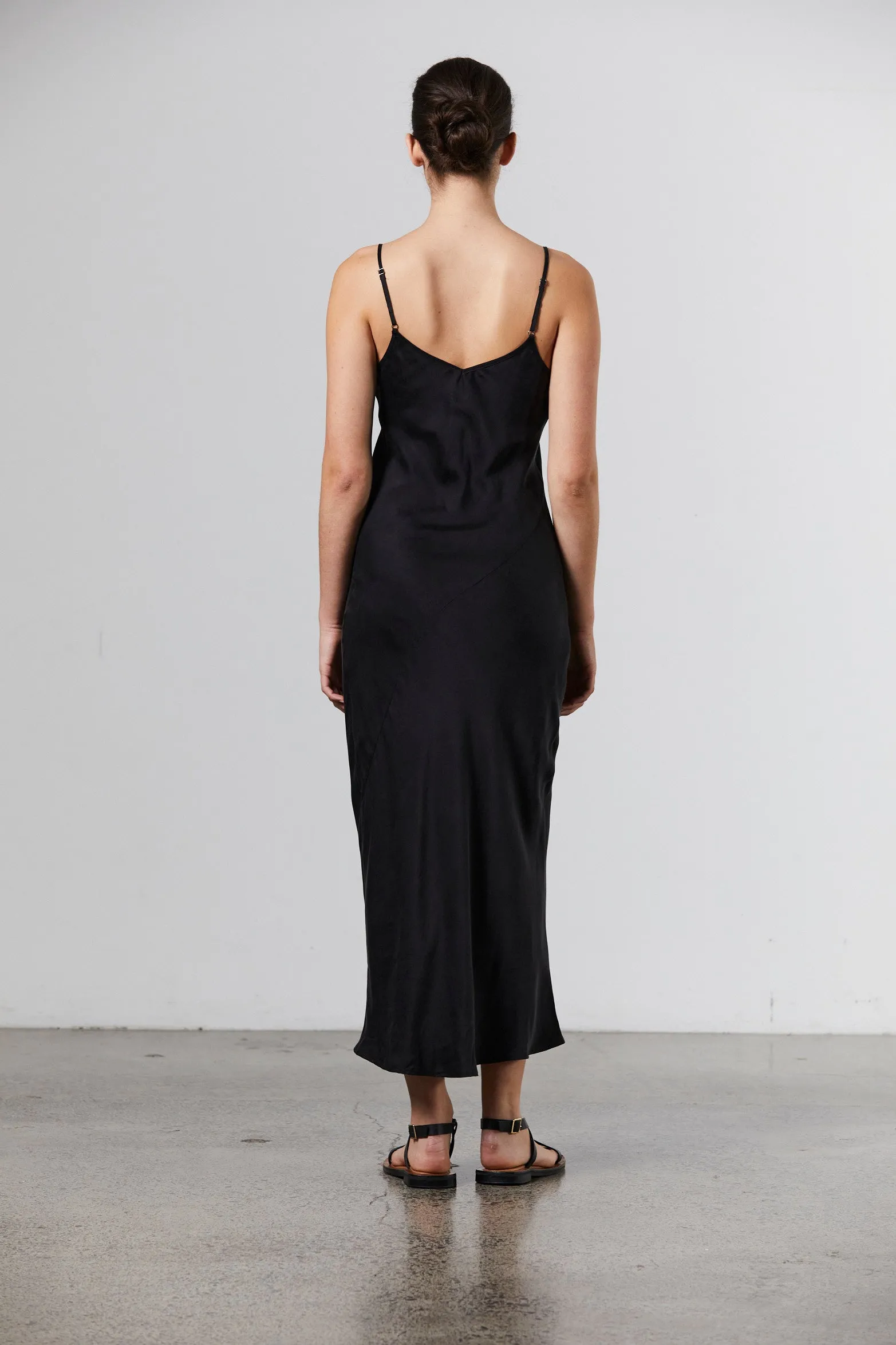 Silk Satin Slip - Black